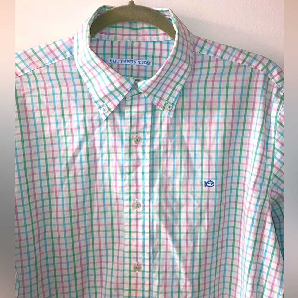 Southern‎ Tide Men’s Checkered Button Down size M